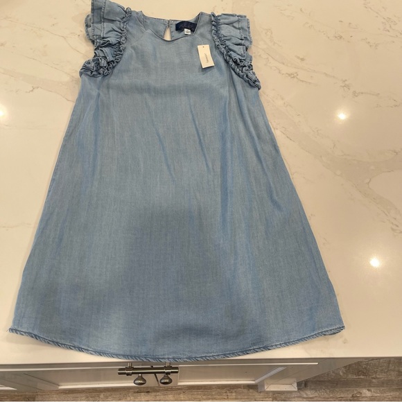 NWT Francesca’s Blue Rain denim/chambray knee knee length dress - Picture 5 of 13